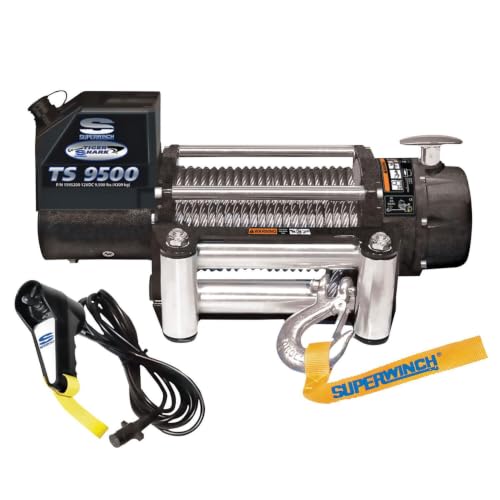 Superwinch 1595200 Tiger Shark 9500 12V DC Winch 9,500lb(4,309kg)