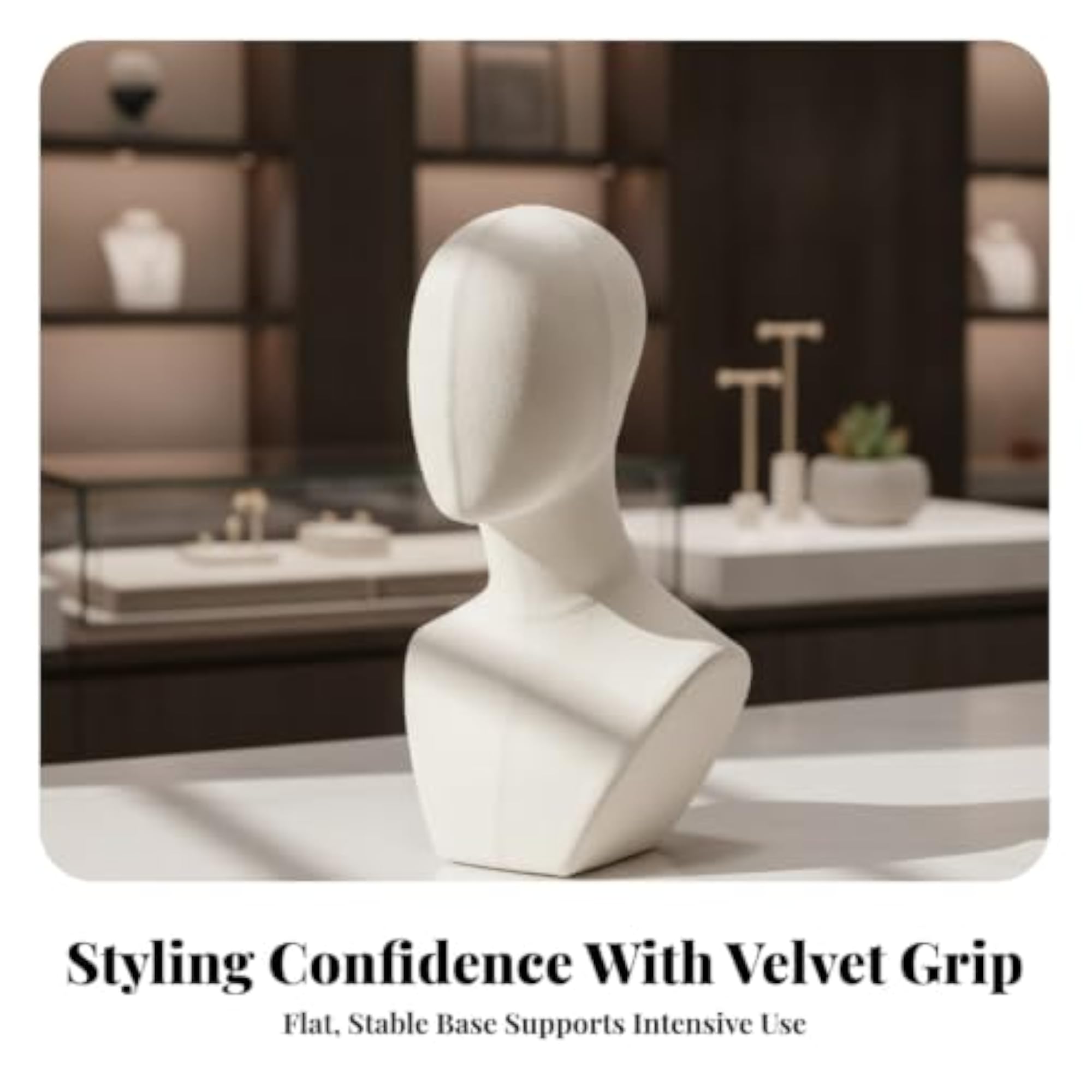 Textile-Covered Display Bust for Boutique