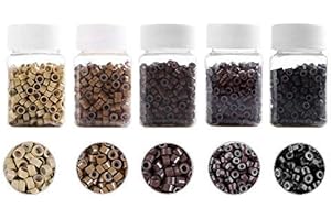 2500 Pieces Seamless Hair Extension Micro Ring Link Beads