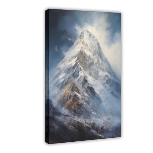 Toile de montagnes pour décoration de chambre moderne et grand format