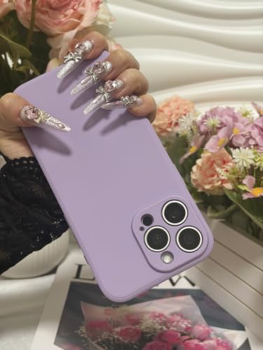 Coque iPhone 16 Pro Max luxe en silicone violet protection robuste