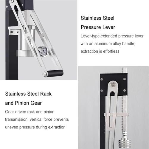 Manual Espresso Maker, Non-Electric Lever Press Coffee Maker With Pressure Gauge, Piston Core, Preheating Function, For Home, Outdoor, Camping