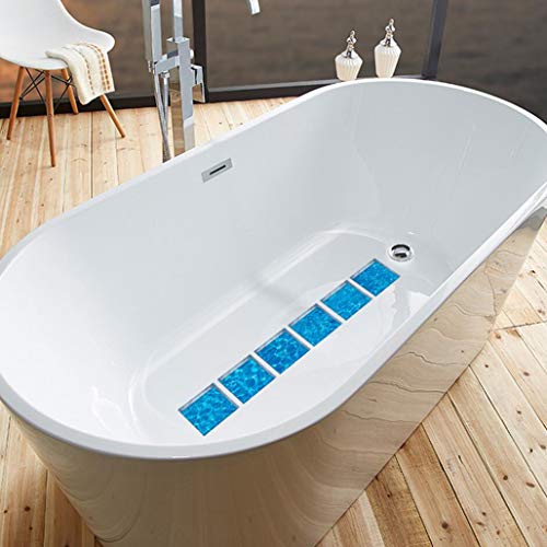 Upstore 1Set 6Pcs Blue Waterproof Cool Summer Sea Series Non Slip Self Adhesive Bathtub Tattoos Tub Stickers Film Decals Appliques Anti-Skid Wall Sticker Pads Bath Treads For Bath Tub Pools Supplies #TOP6