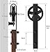 WINSOON 150 cm Soltero Kit Guia Puerta Corredera Rodillo de rueda negro...