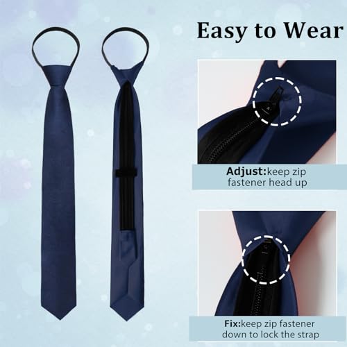 Image of Luckyvestir Womens Tie, Pre Tied Black /Red Ties for Women Adjustable Zipper Womens Necktie