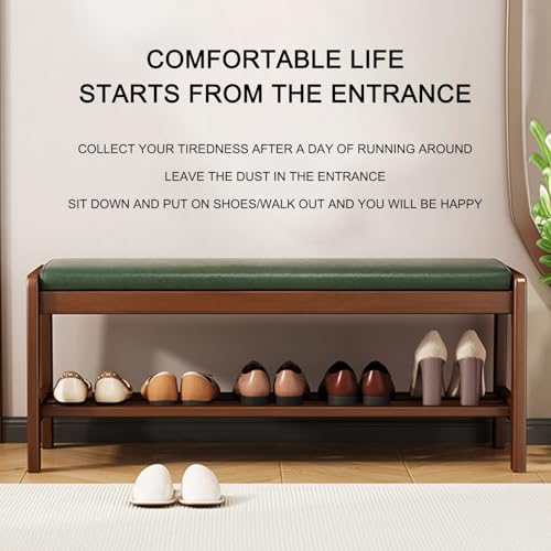 Banc à chaussures avec assise rembourrée pour ne plus encombrer l'entrée