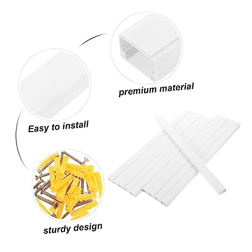 Kit de canaleta para cables pintable, 1 unidad, color blanco, para gestión de cables en pared, ideal para TV montada, fabricado en PVC miniatura 4