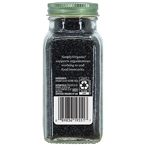 Simply Organic Whole Black Sesame Seed, Certified Organic | 3.28 Oz | Sesamum Indicum #TOP1