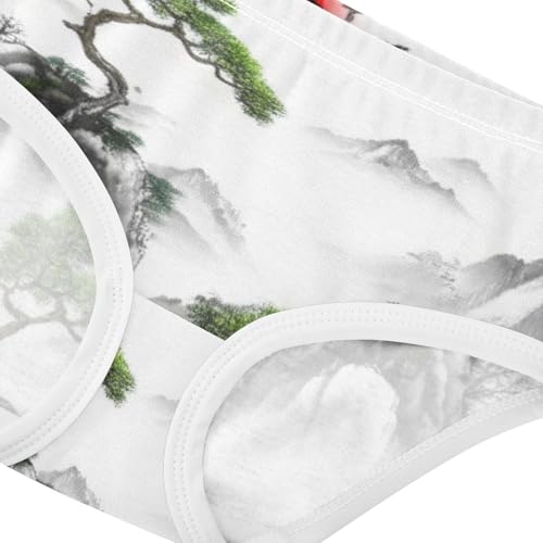 Girls Underwear Toddlers 2t Cotton Girl Panties Cute Personalized Briefs Undies Kids Traditional Landscape Mountains4