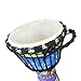 RUOSWTE Djembe Drum, Bongo,Congo, Hand Drum, Suitable for Beginners and Professional Drummers（Blue Leaves）, R008
