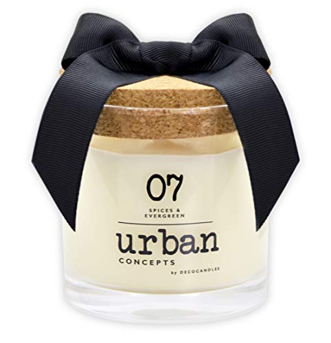 Product Image of the Urban Concepts by DECOCANDLES - Highly Scented Soy Candle - Long Lasting - Hand Poured in USA (Cozy - Mélange of Spices & Evergreen, 6.7 Oz.)