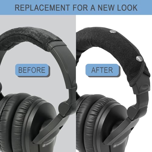 Funda protectora para diadema GEVO para Sennheiser HD280 / HD 280 Pro - Negra, también compatible con HD300 / HD300 Pro / HMD280 Pro / HMD281 Pro, sin descamación de cuero, instalación fácil sin herramientas miniatura 6
