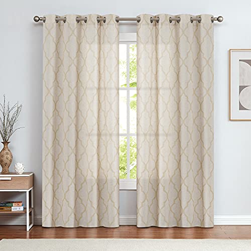 Jinchan MRCAGM-B5084P2C06 Linen Curtains Moroccan Tile Curtains thumb #1