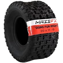MASSFX 20x11-9 Rear Tire for Sport Quad All-Terrain ATV, Utility-Task UTV, and Side-by-Side SxS Vehicles - 4-Ply with 12mm Tread Depth 20x11x9