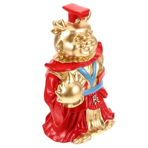 Alipis Adornos del Año del Dragón Estatua De Dragón del Zodiaco De Resina Coleccionable para Decoración De Escritorio Uso Oficina o Hogar