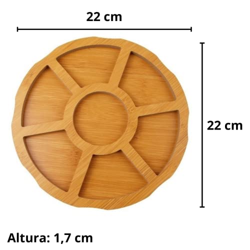 Tábua Para Petisco Weemsbox Em Madeira Com Divisórias Bandeja Frios Petisqueira