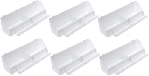 Miniatura 1 de Contenedor dispensador de 6 unidades, alimentador de pájaros, bebedero de pájaros de plástico, jaula para loros con soporte de perca, jaula de