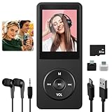 Idéal pour les Voyages et la Voiture: Ce MP3 lecteur se connecte facilement à l’entrée AUX de votre véhicule (câble supplémentaire requis). Pas besoin d’autoradio Bluetooth ou de cassette: vous écoutez votre propre musique sur les enceintes de la voiture. (Remarque: pas compatible voiture/téléphone en Bluetooth ; utilisez le câble AUX pour la voiture)