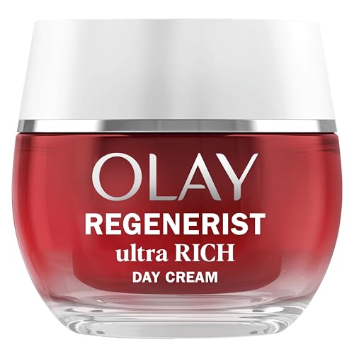 Olay Regenerist Crema Facial de Día. Hidratante Ultrarrica Antiarrugas y Reafirmante con Niacinamida Antiedad, Péptidos y Manteca de Karité. 50 ml
