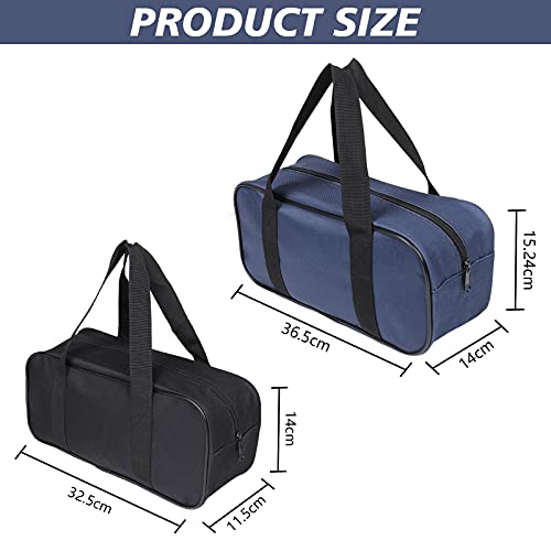Small Tool Bag, 2 Pcs Tool Pouch Bag, Wide Open Mouth Small Tool Box Organisers, Water-resistant Muti-Purpose Tote Tool Bags, Heavy Duty Toolbag for Tools Storage, Tool Gifts for Men (Blue + Black) 2 Small Tool Bag, 2 Pcs Tool Pouch Bag, Wide Open Mouth Small Tool Box Organisers, Water-resistant Muti-Purpose Tote Tool Bags, Heavy Duty Toolbag for Tools Storage, Tool Gifts for Men (Blue + Black) - Image 2