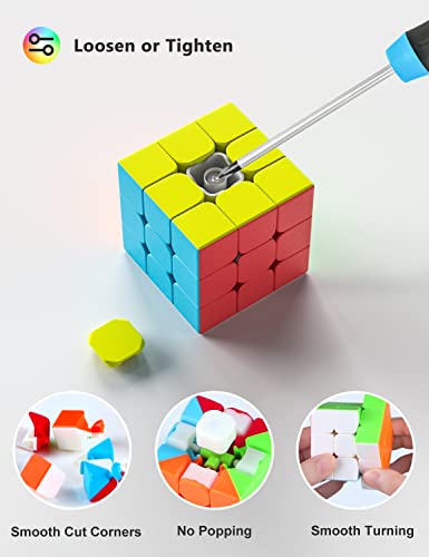 image for Vdealen Speed Cube Set, 2x2x2 3x3x3 Pyramid Magic Cube Set, Puzzle Cub