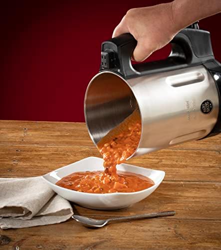 Hairy Bikers 1.6L Family Sized Maker with Integrated Scales, Ideal for Smooth & Chunky Soup & Smoothies, Led Indicator Lights, Overfill and Overspill Sensors, Stainless Steel, 1000W
