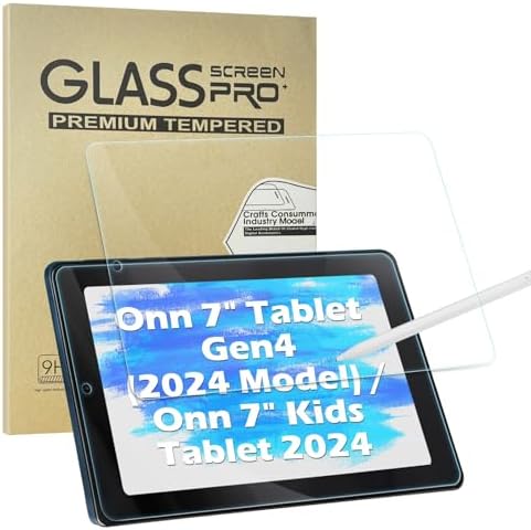 2 Pack Screen Protector Compatible With Onn 7" Tablet Gen4 (2024 Model) / Onn 7" Kids Tablet 2024, Tempered Film Screen Protector [Bubble Free] [Easy Installation] image 4