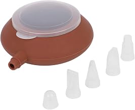 KUIKUI Pote de confeitar para macarons, tapete de silicone para macaron com 5 bicos de bicos de creme para macarrão, cupcake, sobremesa, 1 peça