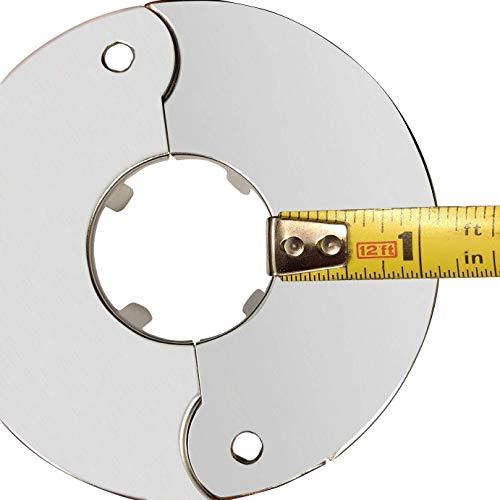 Floor and Ceiling Plate Split Flange, Fits 1 Inch IPS Galvanized Pipe or 1-1/4 Inch Copper Pipe, Chrome Finish (Pack of 6) - Thumbnail 4
