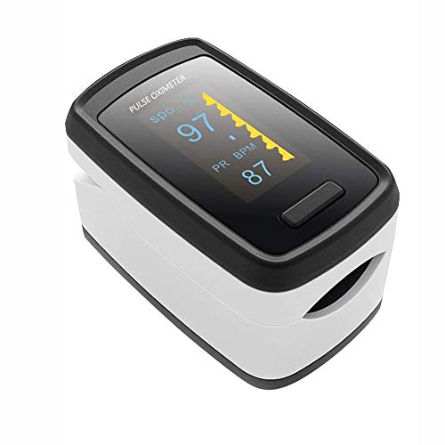 Unionon Pulsímetro Oxímetro de Pulso con Alarma,Pulsioximetro de Dedo Profesional Lecturas Precisas de SpO2 Adecuado para Familia Escaladores y Deportistas Extremos