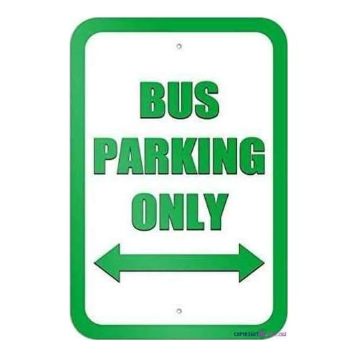 Straßenschild, Warnschild "Bus Parking Only", Doppelpfeil, grün, Metall-Blechschild, Wandkunst, Dekoration, Sicherheitswarnschilder für den Innen- und Außenbereich, 20,3 x 30,5 cm