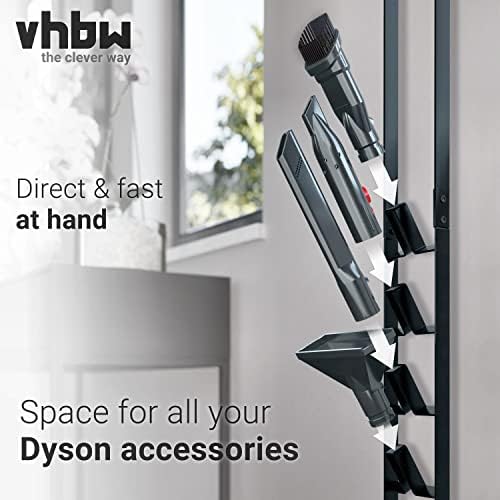 vhbw Stojak jako stabilny uchwyt, akcesoria do odkurzacza akumulatorowego Dyson V15 Detect Absolute, Detect Complete V12 slim, V11, V10, V8, V7, V6, z uchwytem na mopa, ciemnoszary