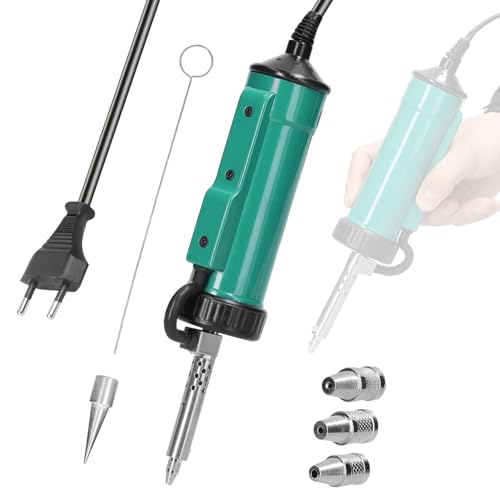 Weytoll Pompa Dissaldante Elettrica 40W, dispositivo elettrico doppio uso per la rimozione dello stagno dell'assorbitore di stagno elettrico a calore rapido