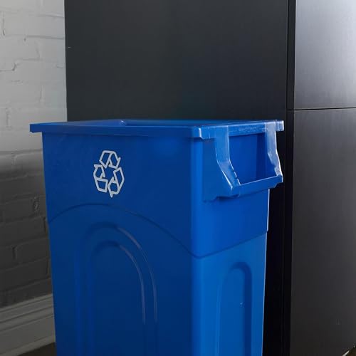 United Solutions Highboy Recycling Container, 23 Gallon, Space Saving Slim Profile and Easy Bag Removal for Indoor or Outdoor use, Recycle Blue, Plastic by United Solutions - Image 6
