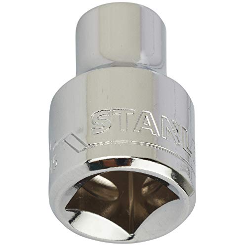 Image of STANLEY STMT72915-8B 3 /8-inch 7mm Chrome Vanadium Steel 6 Point Standard Socket (Silver)