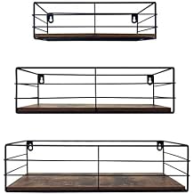CRUGLA Floating Shelves Wall Mounted Set of 3, Hanging Storage Wall Shelf for Bathroom, Living Room, Bedroom, Kitchen Home