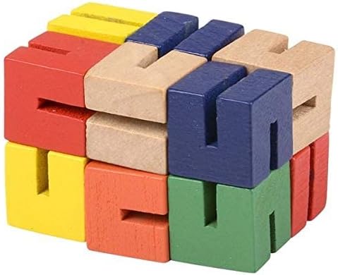 Miniatura 4 de Rompecabezas de madera flexible de cubo giratorio - Paquete de 12 rompecabezas 3D elásticos con bloques de madera para ansiedad o recuerdos de fiesta