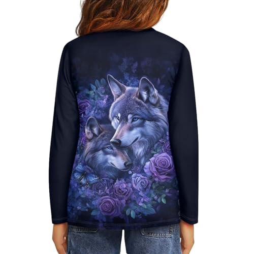 Image of Uourmeti Teens Girls Long Sleeve T Shirts Fall Outfits Boys Active Sportswear Running Tops
