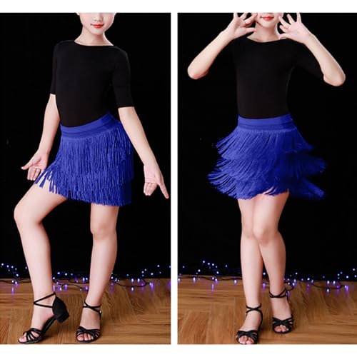 Kids Girls Tassel Dance Skirt Latin Ballroom Layered Fringe Dancewear Toddler Girls Fall Outfits3