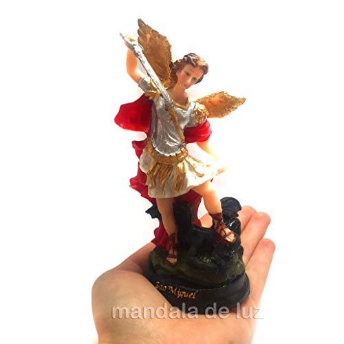 Estátua de Arcanjo São Miguel Resina 15,5cm