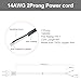 2 Prong Polarized 14 Gauge 6ft Replacement Power Cord Pigtail Tool Heavy Duty 110V 115V 120V Supply Cable for AC Appliance, NEMA 1-15 Plug US SJTW 14AWG (15A)