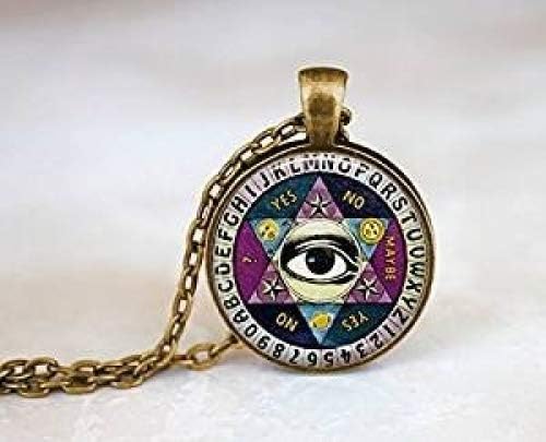 Ouija Board Necklace, Vintage Quiji Board, Necklace, Psychic Palm Reader Necklace, Halloween Necklace
