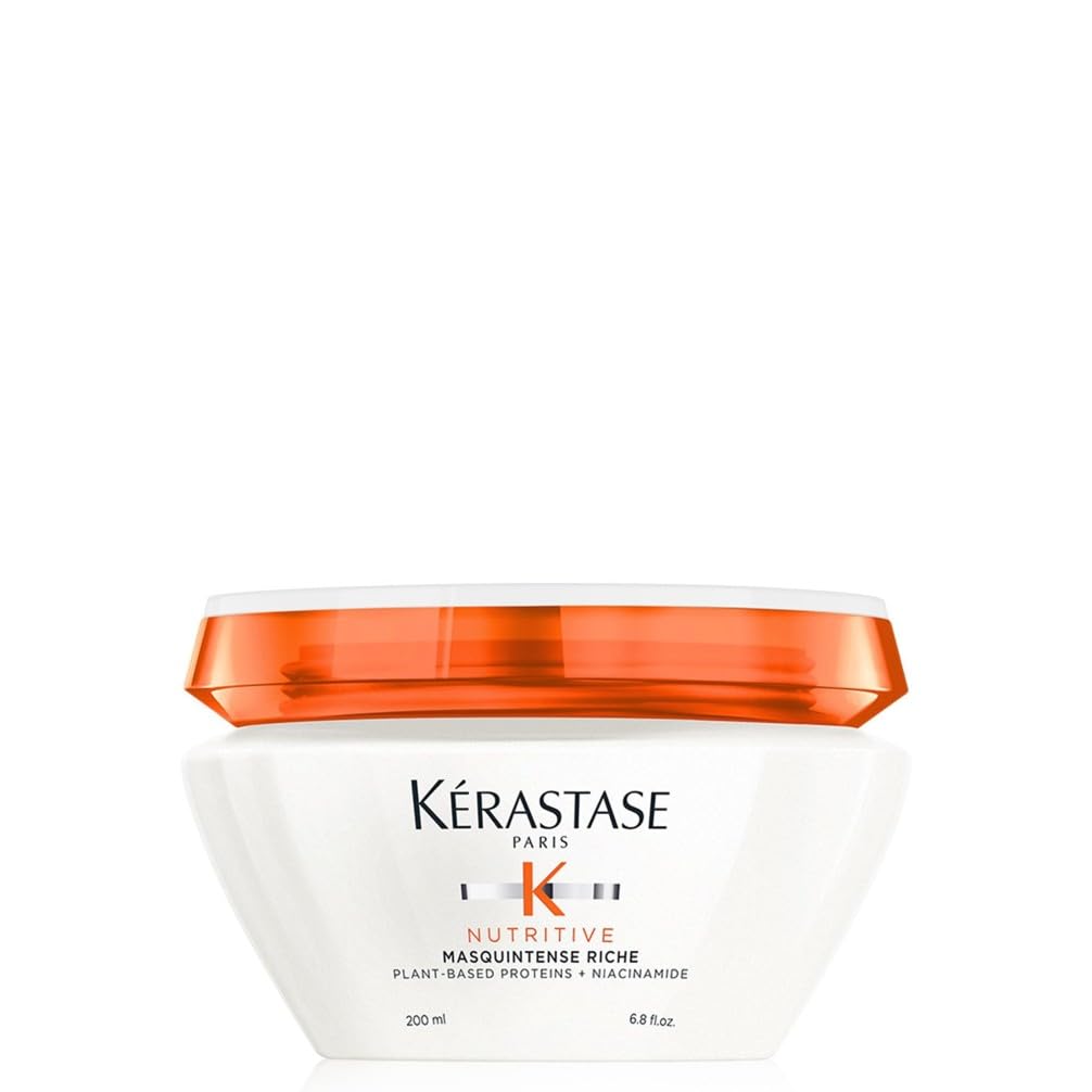 Nutritive, Deep Nutrition Soft Mask for Very Dry and Damaged Fine to Medium Hair, Enriched with Niacinamide and Plant-Based Proteins, Conditions and Adds Softness and Shine, Masquintense