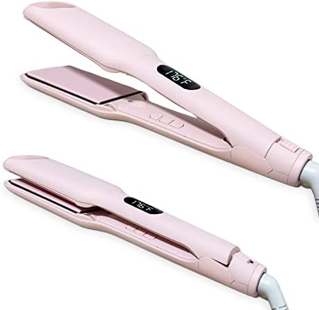 1.57in Pink Hair Straightener, 3D Float Ti Plate Flat Iron, 17s Fast Heat Straighten with 9temp, Hair Irons with Anti-Scald Touchpad Handle Lock and 60mins Auto Shut, Pink Iron is Ideal Gift for Girls