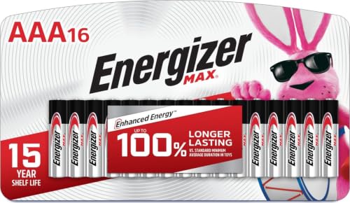 Energizer MAX AAA Batteries (16 Pack), Triple A Alkaline Batteries