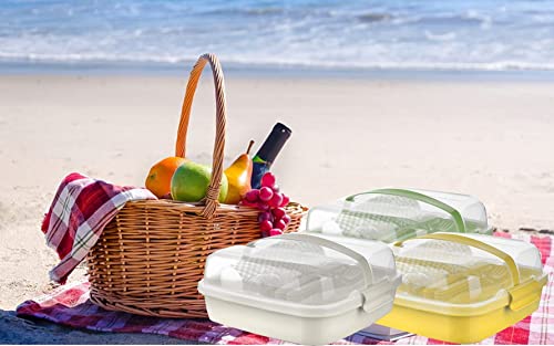 33 Piece Plastic Picnic Set For Camping Outdoor With Carry Case And With Tablecloth Picnic Blanket, (Set For 6), Unbreakable Plates, Cups, Forks, Knives, Spoons Set Of 6, Bpa Free (Cream) #TOP7