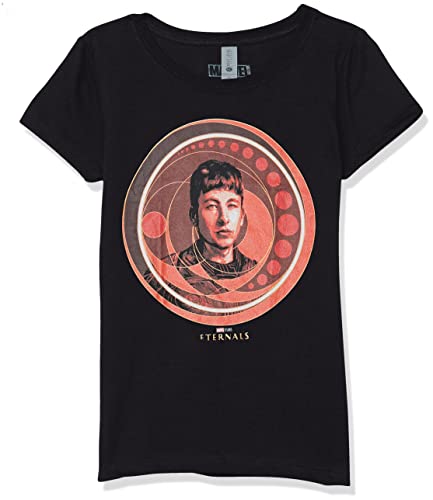T-shirt Druig Marvel pour fille en noir taille M avec motif badge portrait