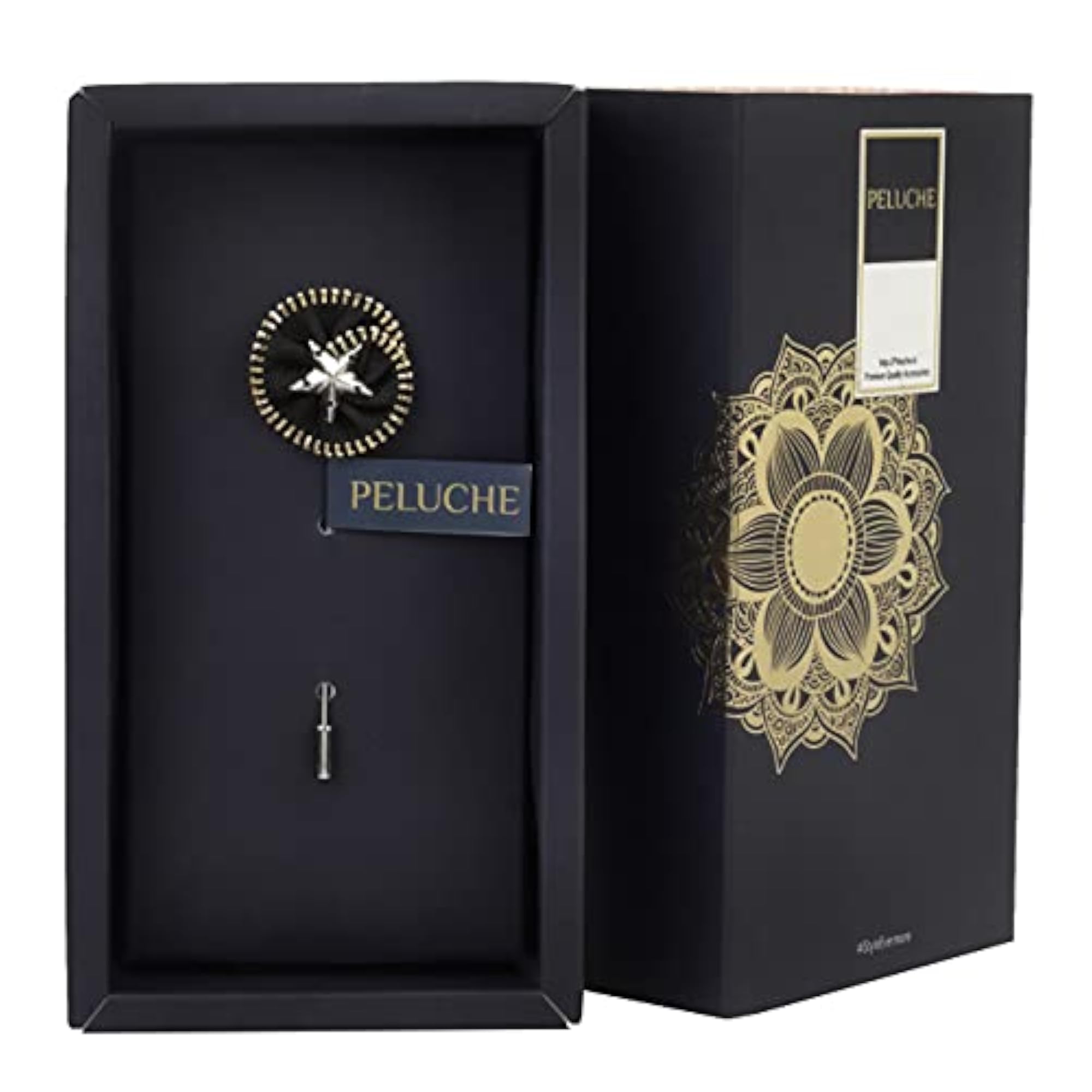 Men's Black Coloured Shining Star Brooch, Elegant Lapel Pin