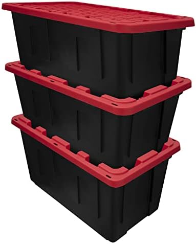 Amazon.com - FLEAGE 40 Gallon Snap Lid Plastic Storage Bin Container