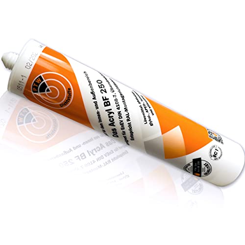 PTW - Adhesivo acrílico blanco para pintar encima - Sellador acrílico versátil con buena resistencia a los rayos UV - Perfecto para sellar juntas y juntas de unión Cover